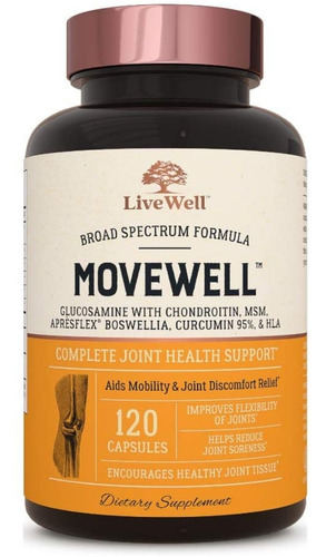 Livewell Movewell Glucosamina 120 - Unidad a $2571