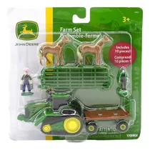 Comprar Juego De Granja John Deere Con Tractor Y Remolque 5 Pulgadas John Deere Verde