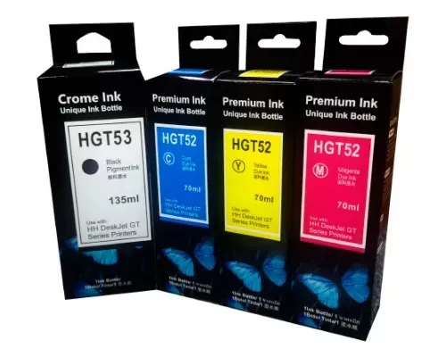 Combo De 4 Tinta Gt53xl Y Gt52 Genericas Para Hp 315/415/580
