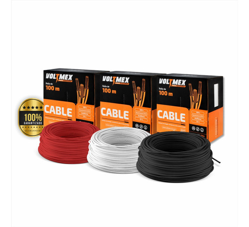 3 Cajas Cable Eléctrico Thw Cal. 8 De 100m C/u Alucobre Cubierta 3 Colores