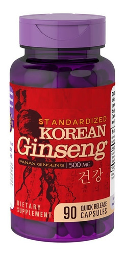 Panax Ginseng Koreano Coreano Standardized 500 Mg 90 Caps