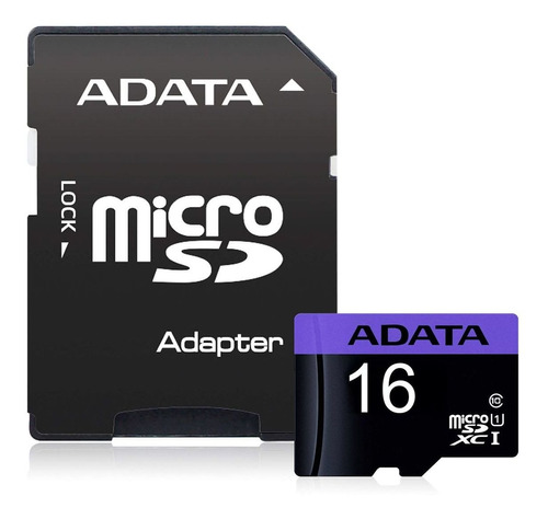 Adata Micro Sd 16gb Con Adaptador Sd Clase 10 80mbs