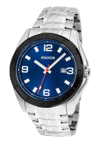 Relógio Magnum Ma32809a Prata 43mm Quartz