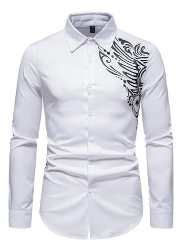 Camisas Informales De Manga Larga Para Hombre, Blusa Ajustad