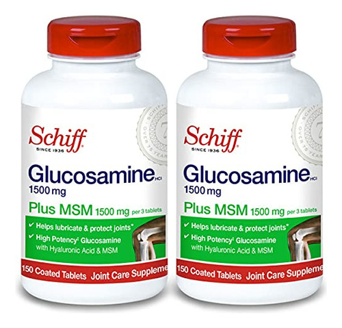 Schiff Glucosamina 1500 Mg Plus Msm Y Acido Hialuronico, 150