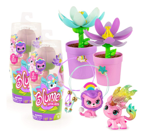 Blume Petal Pets (muñecos Que Crecen Con El Agua) 2 Unidad.