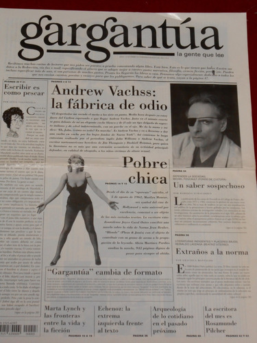 Revista Gargantúa. Nº 4. Vachss/ Marilyn/fontanarrosa