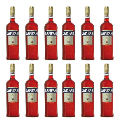 Campari Aperitivo 750ml X12 Unidades Zetta Bebidas