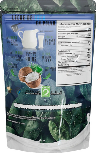 Imagen 2 de 4 de Leche De Coco En Polvo 1 Kg