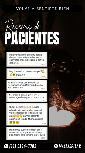 Imagen 5 de 5 de Masajista Masculino Pilar