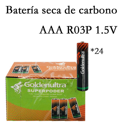 Paquete Con 24 Baterias Pilas Triple Aaa Power 1.5v D Carbon