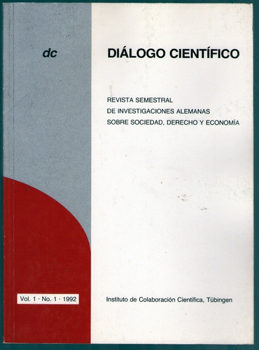 Dialogo Cientifico Revista De Investigaciones Alemanas 1992