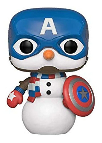 Pop! Marvel: Holiday - Capitán América Muñeco De Nieve