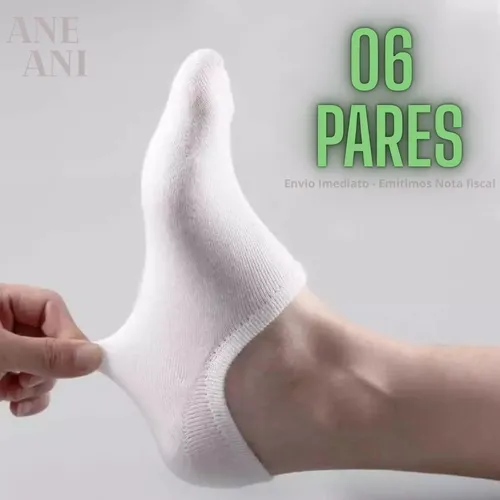 6 Pares De Meias Soquete Unissex Cano Curto Atacado Cores
