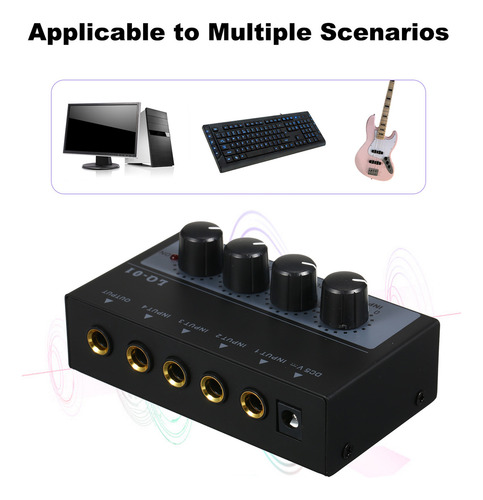Micrófono De Teclado Mixer Channel Noise Con Entrada Ultraba