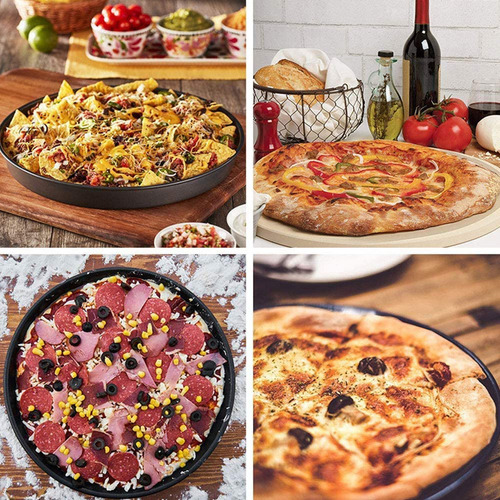 Bandeja Para Hornear Pizzas (2 #mold) Plato Antiadherente Pa