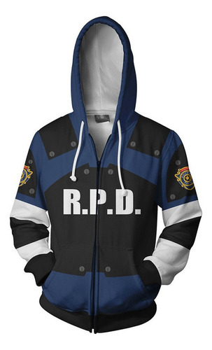 Resident Evil Sudadera Con Cremallera Casual Cosplay Disfraz