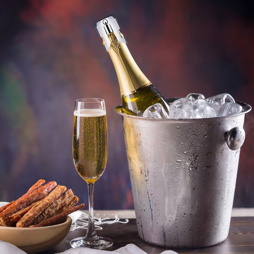 Tapa de corcho de acero inoxidable para botella de champán, prosecco y vino espumoso