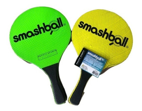 Raqueta De Playa Smashball De Madera Colores Neon