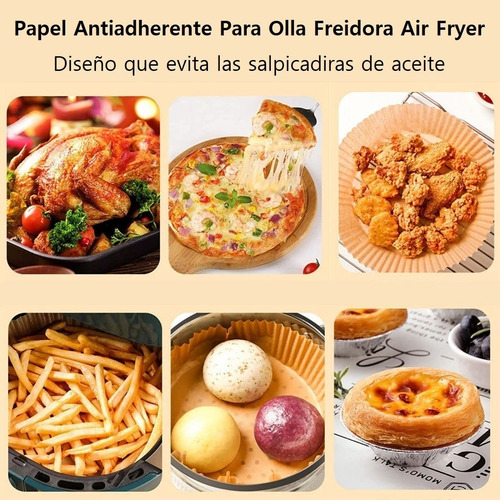 Imagen 4 de 8 de Papel Antiadherente Para Freidora Aire Protector X 100 Hojas