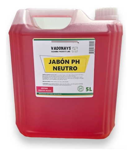 Jabon Ph Neutro Aroma A Frutos Rojos 5 Litros