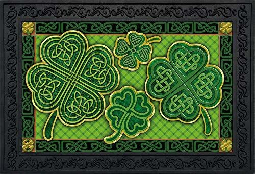 Felpudo Irlandés Del Día De San Patricio Con Tréboles Celtas