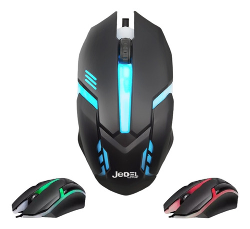 Imagen 3 de 6 de Mouse Gamer Usb Optico Luces Rbg
