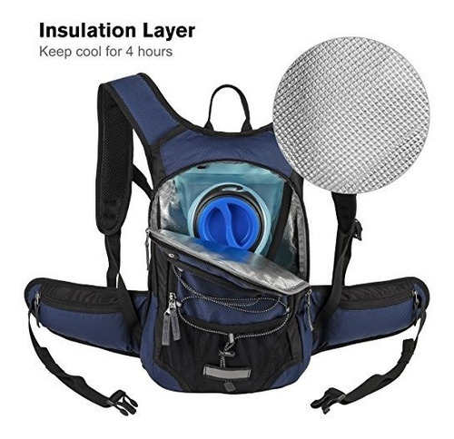 Imagen 2 de 6 de Mochila De Hidratación Miracol Con Cámara De Aire 2l - Paque