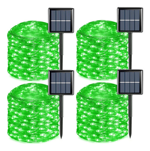 Yeguo Paquete De 4 Luces Solares Verdes De Halloween, Luces 