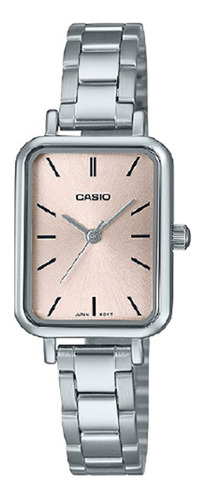 Reloj Mujer Casio Ltp-v009d-4eudf Core Ladies Color de la correa Plateado Color del bisel Plateado Color del fondo Rosa