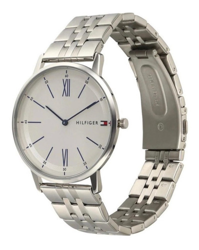 Reloj Tommy Hilfiger Para Hombre 1791511 De Cuarzo Color Color de la correa Plateado Color del bisel Plateado