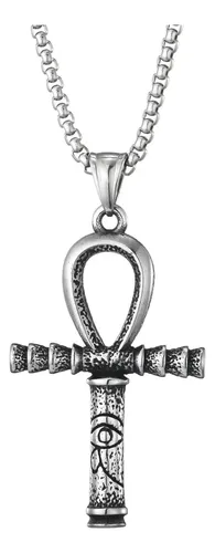 comprar Collar Cruz Ankh Egipcio Dije Hombre Mujer De Acero