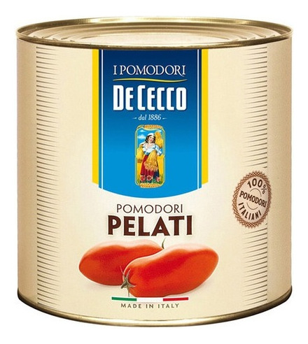 Lata De Tomate De Cecco Pomodori Pelati 2500 Gr