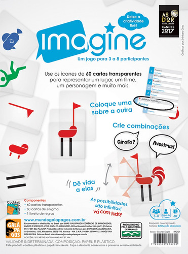 Galápagos, Imagine (edição Revisada), Jogo De Cartas Casual
