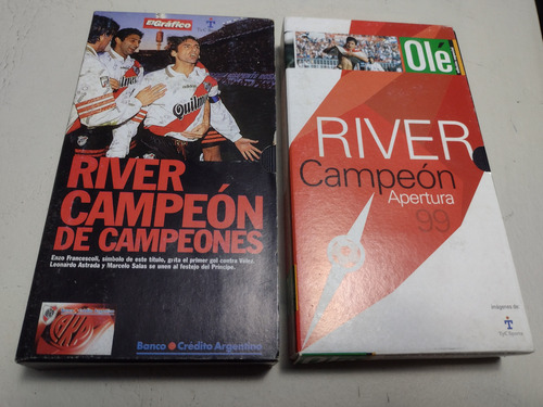 Lote De 8 Peliculas Vhs River Campeón 1993/94/96/97/99 (Usado)
