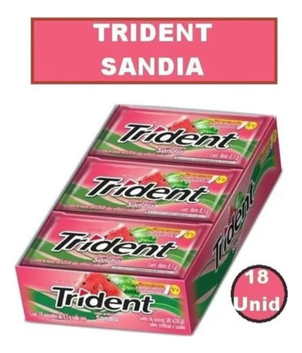 Chicle Trident Sandia X18 