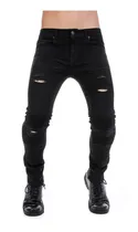 Comprar Pantalón Jeans Negro Biker Hombre Skinny Mezclilla Stretch