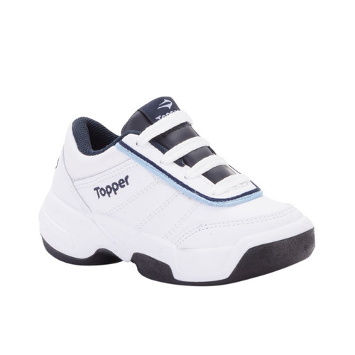 Imagen 1 de 7 de Zapatilla Topper Tie Break Ii Kids Blanco/azul