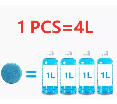 Imagen 5 de 9 de Pack 5 Pastillas Efervescentes Limpia Parabrisas O Vidrios