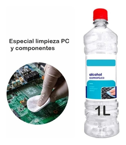 Alcohol Isopropilico De Alta Pureza 1 Litro Limpieza De Pc