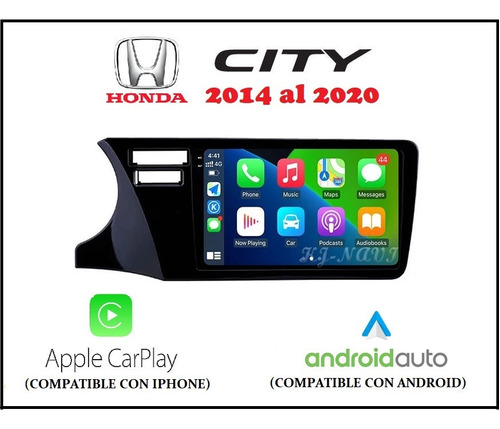 Estereos De Pantalla Honda City 2014-2020 Carplay 8gb/128gb