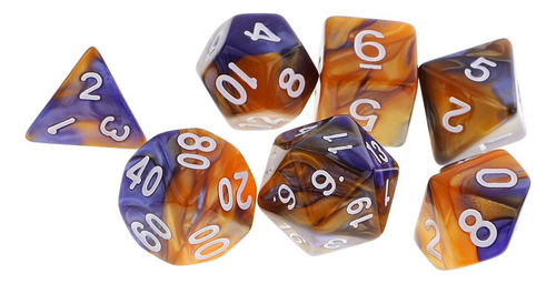 2 X 7 Piezas Dados Poliédrico D20 D12 D10 D8 D6 D4 Para De