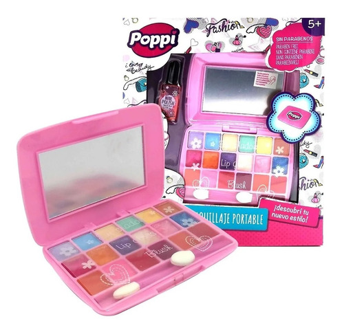 Mi Primer Set De Maquillaje Portatil Espejo Esmalte Niñas