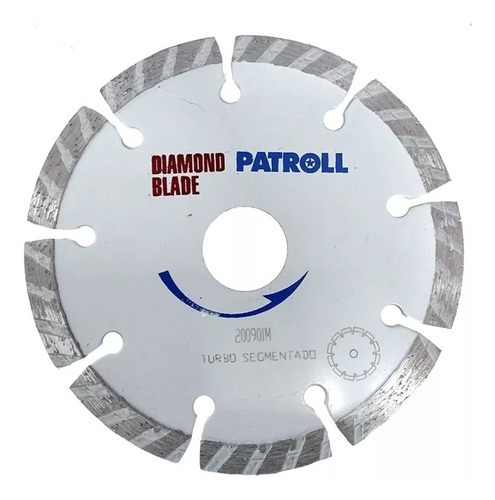 Disco Diamantado Turbo Segmentando Aliafor Patroll 9 230mm Color Blanco