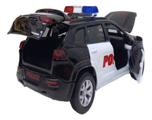 Auto De Colección Jeep Cherokee Policía Escala 1:32 Msz