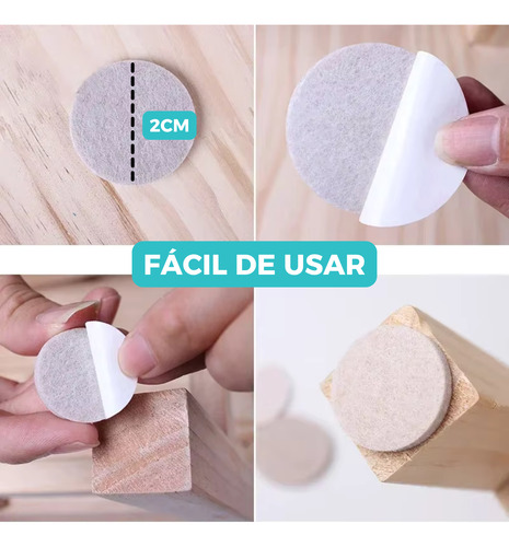 Kit 32 Protetores Feltro Adesivo Pé De Mesa E Cadeira Moveis