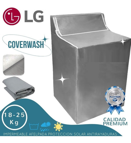 Cubre D Lavadora Panel Afelpada Impermeable LG 18-25k