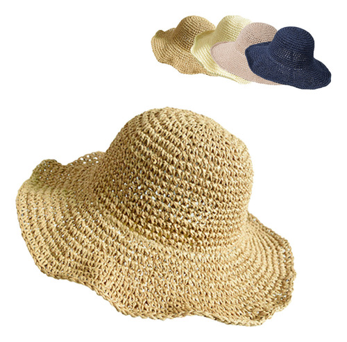 Sombrero De Paja De Ala Grande For Mujer, For Viaje, Sombr .