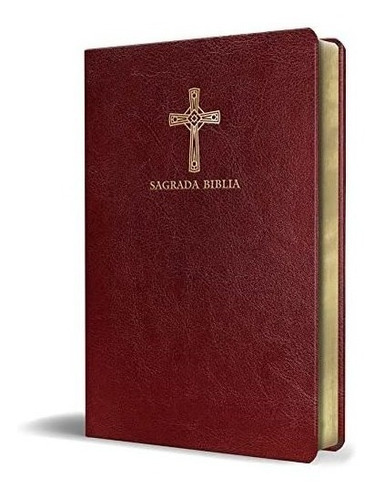 Libro : Biblia Catolica En Español. Simil Piel Vinotinto,.