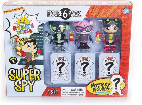 Ryan S World Super Spy 6 Pack Figuras Misterio Toy Spy ...